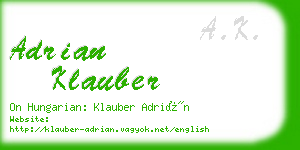 adrian klauber business card